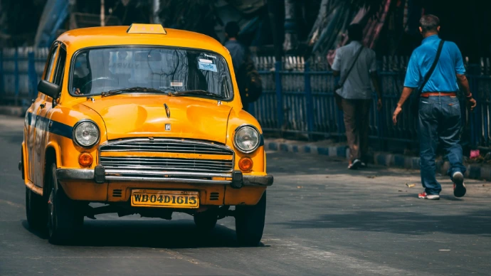 yellow cab on the road